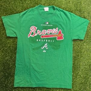 MLB Atlanta Braves T Shirt Green Men Medium.
